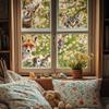ANATTASOUL Squirrel, Dog and Cat Window Clings for Spring and Summer view 3