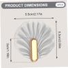 Gcroet Wall Hooks 4pcs 2.2x2.1 Clear Shell-Shaped Self-Adhesive Hooks with Gold Hangers view 2