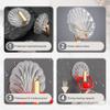 Gcroet Wall Hooks 4pcs 2.2x2.1 Clear Shell-Shaped Self-Adhesive Hooks with Gold Hangers view 4