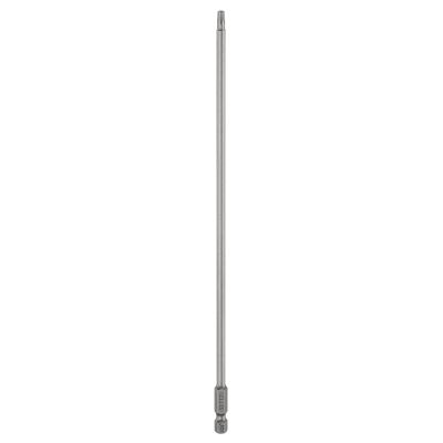 QUARKZMAN TT20 10 in Long Security Torx Bit, 1/4 in Magnetic Hex Shank, S2 Steel
