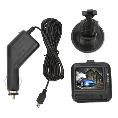 1080p HD Dash Cam with 1.6-Inch Color Display, Motion Detection, Loop Recording, and Voice Recording
