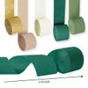 Crepe Paper Streamers, Sage Green, 5 Rolls, Party Decorations view 2
