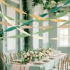Crepe Paper Streamers, Sage Green, 5 Rolls, Party Decorations view 3