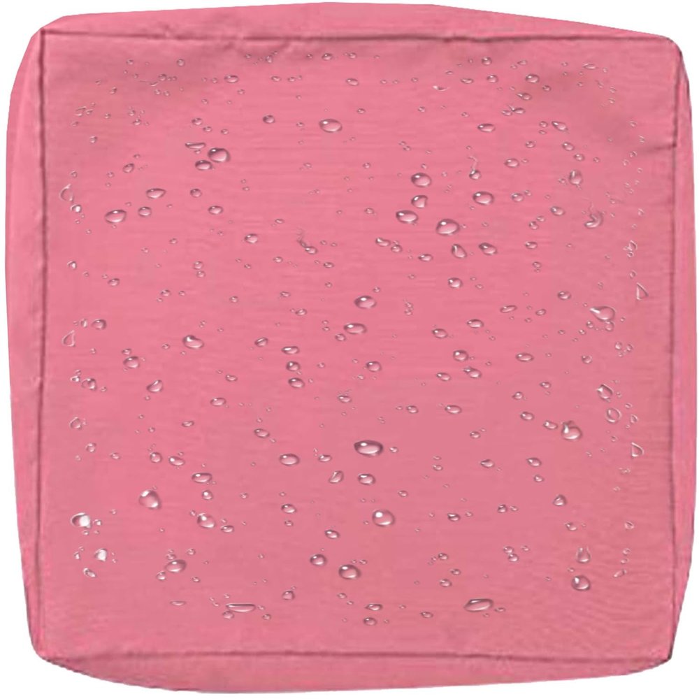 Waterproof Outdoor Sofa Cushion Cover with Zipper, Pink, 60 x 55 x 10 cm