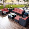 Waterproof Outdoor Sofa Cushion Cover with Zipper, Pink, 60 x 55 x 10 cm view 2