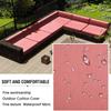 Waterproof Outdoor Sofa Cushion Cover with Zipper, Pink, 60 x 55 x 10 cm view 3
