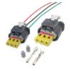ChunLK 1 Set 3-Hole 1718653-1 06E973703 4-1718644-1 AC Mounting Automotive Plug 1-1718652-3 Waterproof Automotive Electrical Wire Socket, Purple view 2