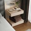 Modern Bedside Table with 4 Drawers, Light Gray, 50 cm view 3
