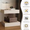 Modern Bedside Table with 4 Drawers, Light Gray, 50 cm view 4