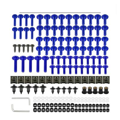177-Piece Fairing Screws and Nuts Kit for KTM 690/790/890/990 Duke, RC8C, RC390, RC200, RC125, RC8 (Blue)