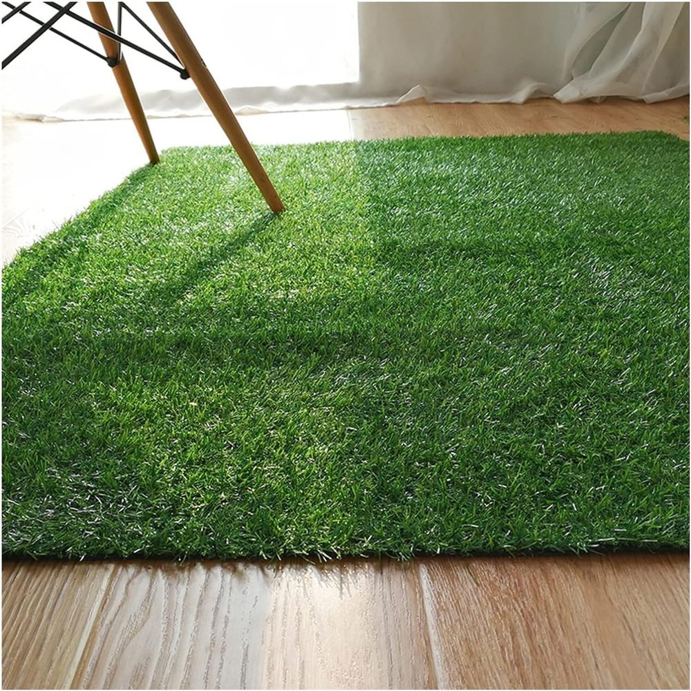 EYRMQWJPC Artificial Grass Turf, Lint-Free Green Lawn Mat, Cuttable, 2 cm Pile Height, 80 x 120 cm