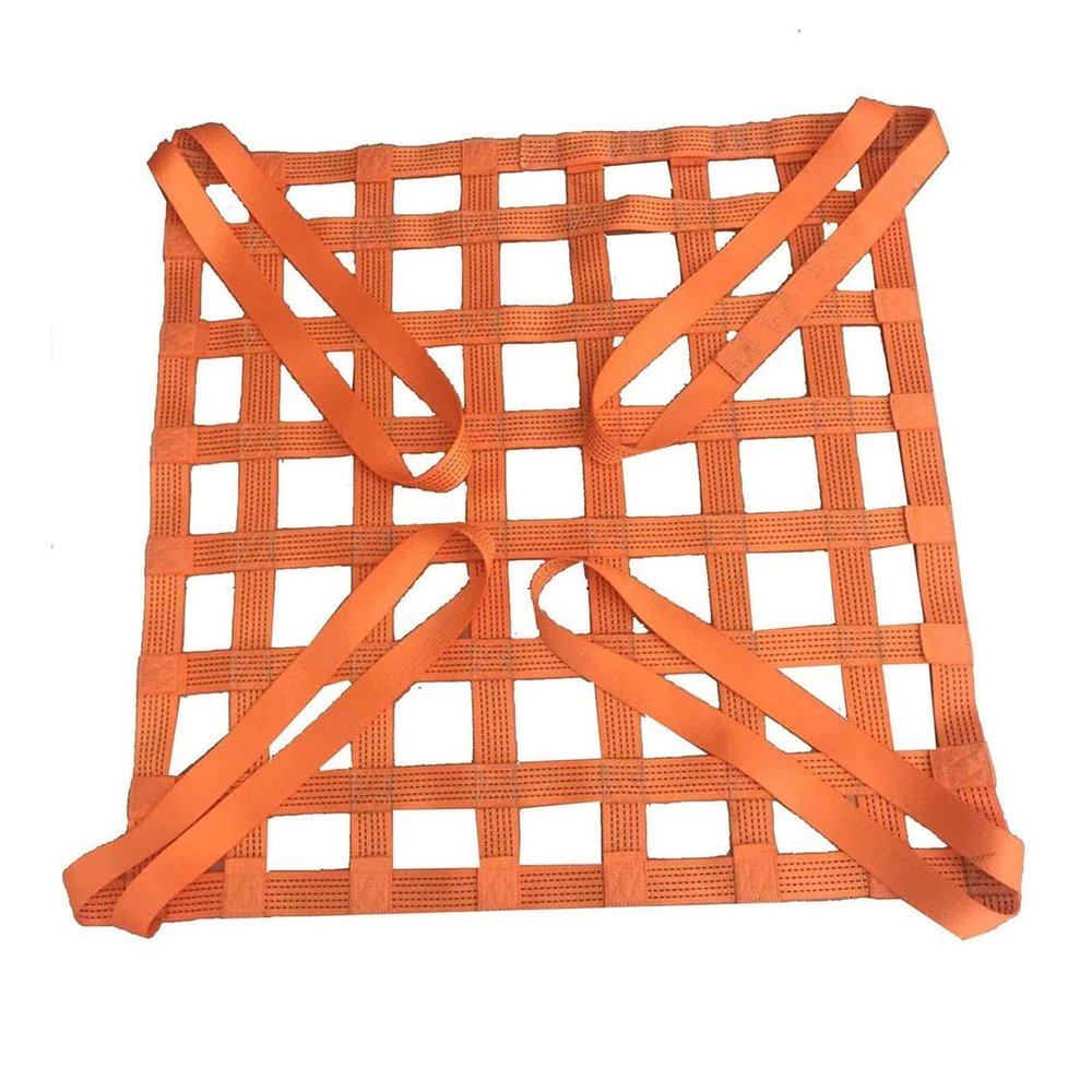 Hanging Polyester Cargo Lifting Net, Orange