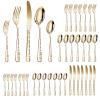 40-Piece Gold Flatware Set for Home, Restaurant, or Hotel view 1