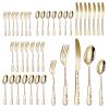 40-Piece Gold Flatware Set for Home, Restaurant, or Hotel view 3