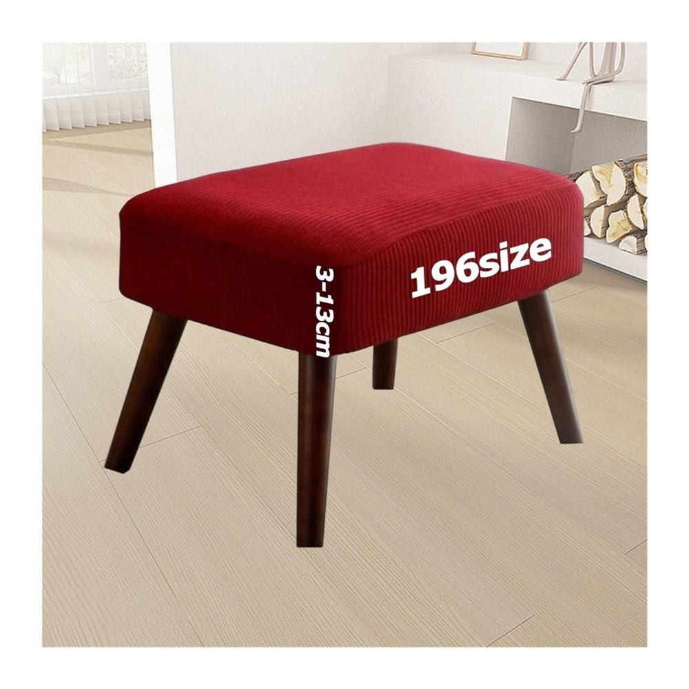 Stretch Jacquard Ottoman Cover, Square/Rectangular Footstool Slipcover