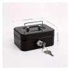Metal Cash Box, Mini Safe, Lock Box, Coin Bank, Portable, Blue view 2