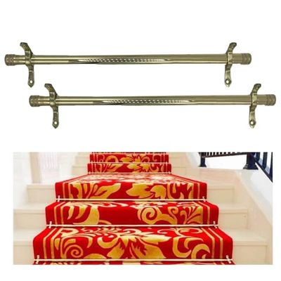 Metal Stair Rods for Carpet on Wooden Steps