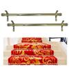 Metal Stair Rods for Carpet on Wooden Steps view 1