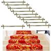 Metal Stair Rods for Carpet on Wooden Steps view 3