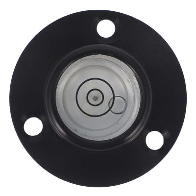 SHINEOFI Round Aluminum Bubble Level, Black, Compact