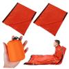 LOORGVEL 2-Pack Emergency Thermal Sleeping Bags with Storage Bag, Orange view 1