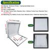 White Metal Roof Hatch Cover with Lock, Custom Sizes, 55 x 55 cm view 3