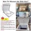 White Metal Roof Hatch Cover with Lock, Custom Sizes, 55 x 55 cm view 4