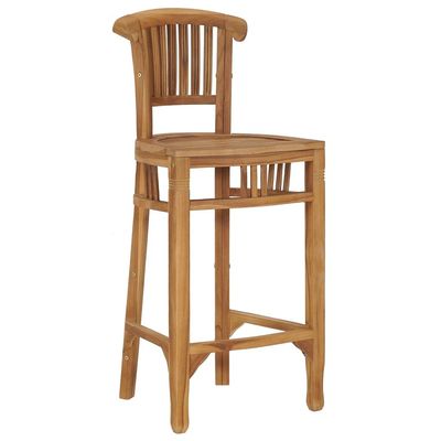 Lauuoeriau Home and Garden Bar Chair, Solid Teak Wood