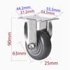 JYARZ Stainless Steel Furniture Casters, Light-Duty Swivel PU Casters, 4-Pack, 2.5 in view 2