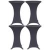 WSJHUHK Home & Garden Decor Slipcovers Stretch Tablecloth, 4 Pieces, 80 cm, Anthracite view 1