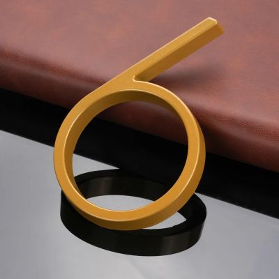 5-Inch Modern Gold Aluminum Alloy House Numbers with Screws