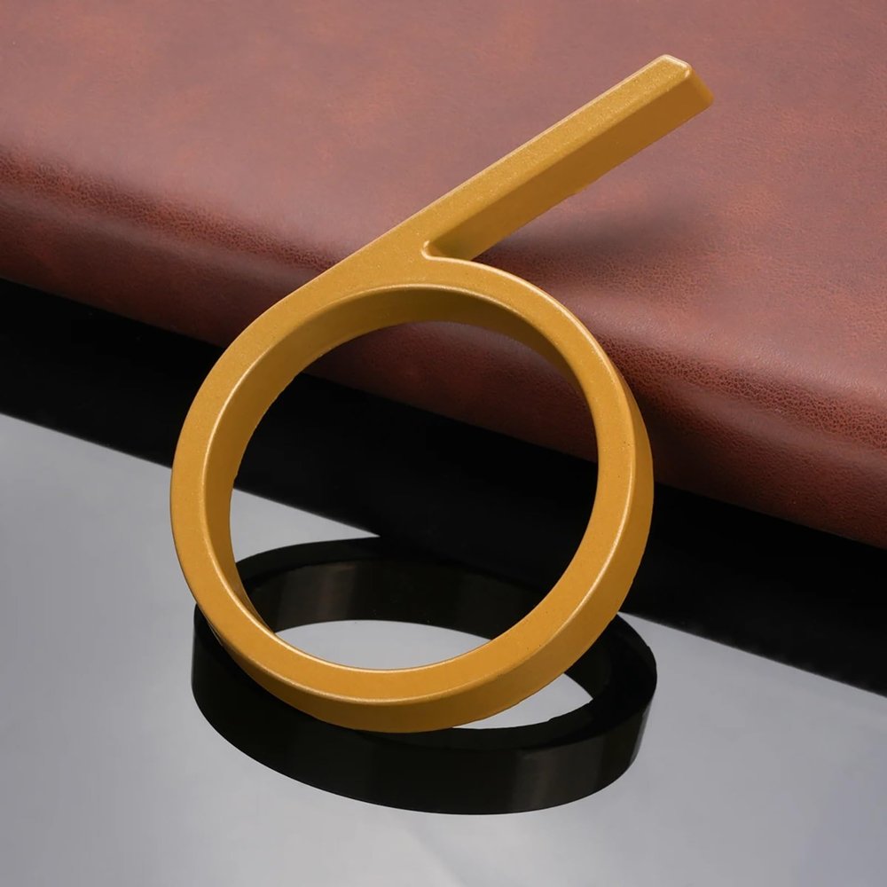5-Inch Modern Gold Aluminum Alloy House Numbers with Screws