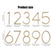 5-Inch Modern Gold Aluminum Alloy House Numbers with Screws view 4