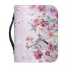 Pink Flower Hummingbird Women's Large Bible Cover, PU Leather Bible Case with Handles and Zipper Pocket view 1
