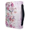 Pink Flower Hummingbird Women's Large Bible Cover, PU Leather Bible Case with Handles and Zipper Pocket view 2