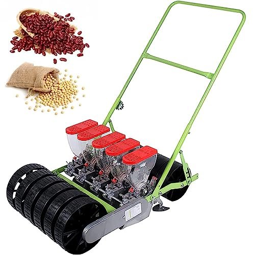 5-Row Metal Precision Garden Push Seeder for Corn, Cotton, Soybeans, and Peanuts