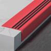 100 cm PVC Stair Edge Protector, Non-Slip, Waterproof, Self-Adhesive, Red view 1