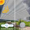 EFGETD U-Shaped Retractable Wave Shade Sail, Waterproof Polyester Awning, UV Protection, Gray, 2 x 4.5 m view 2