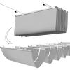 EFGETD U-Shaped Retractable Wave Shade Sail, Waterproof Polyester Awning, UV Protection, Gray, 2 x 4.5 m view 4