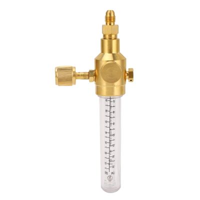 Copper Air Flow Meter, 10–70 SCFH Gas Flow Regulator with 1/4 in Inlet Thread