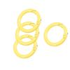 Unifizz 4-Pack 27 mm Metal Spring Keychains, Round Carabiner Snap Hooks, Yellow view 1