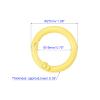 Unifizz 4-Pack 27 mm Metal Spring Keychains, Round Carabiner Snap Hooks, Yellow view 2