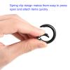 Unifizz 4-Pack 27 mm Metal Spring Keychains, Round Carabiner Snap Hooks, Yellow view 3