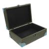 HEATSHAKING Vintage Wooden Storage Box with Lid and Secure Lock view 1