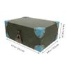 HEATSHAKING Vintage Wooden Storage Box with Lid and Secure Lock view 2