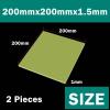 COYOUCO PU Polyurethane Sheet Rubber Block, Elastic Plastic Sheet, Tear- and Impact-Resistant, CNC-Machinable, Wear- and Compression-Resistant Damping Sheet for Punching Machines, 200 x 200 x 1.5 mm, 2 Pcs view 2