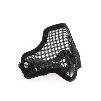 VICASKY Black Tactical Metal Mesh Half Mask for Outdoor Sports