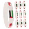 Palestine Silicone Wristbands, 10-Pack, White, for Women and Men view 1