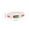 Palestine Silicone Wristbands, 10-Pack, White, for Women and Men view 2
