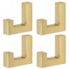 Mav Matte Gold Coat Hooks, Tetris Wall Hooks, 4 x Ben view 1